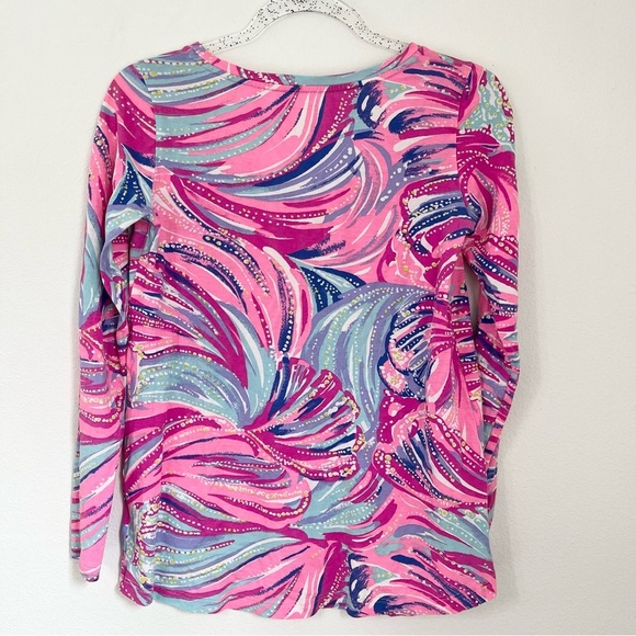 Lilly Pulitzer Sorella Top Magenta Oh My Guava Sz S - Picture 4 of 10